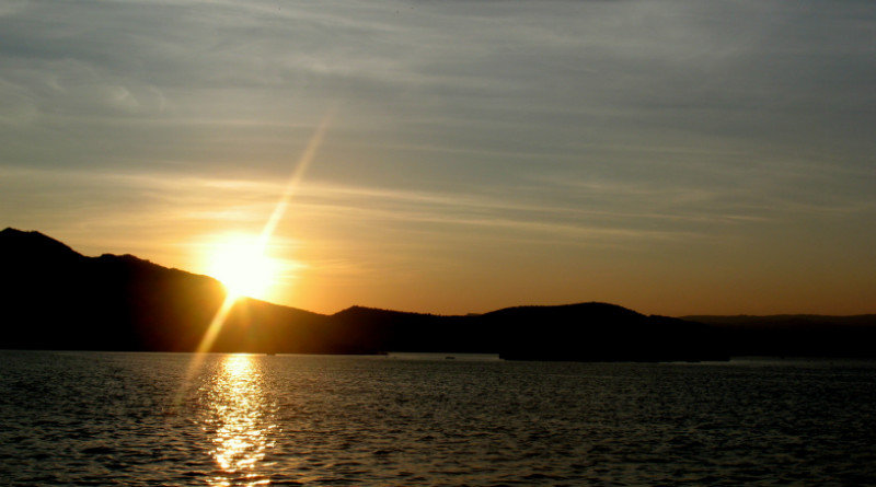 Coucher de soleil, lac Pichola