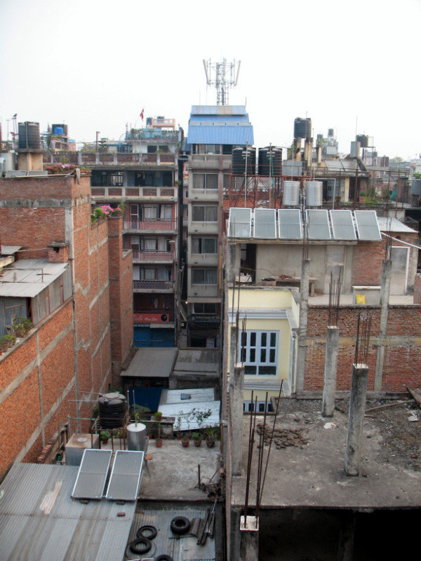 Vue du balcon, Katmandu