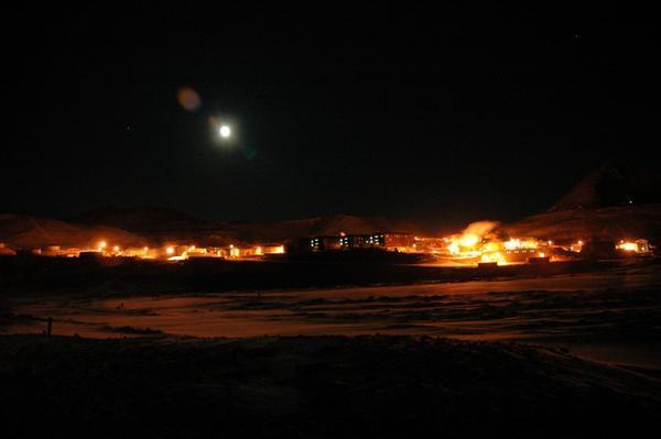 The moon over McMurdo