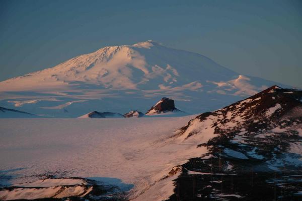 Castle Rock and Mt. Erebus from Ob Hill