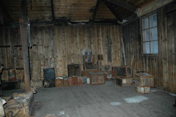 Inside Scott's Hut