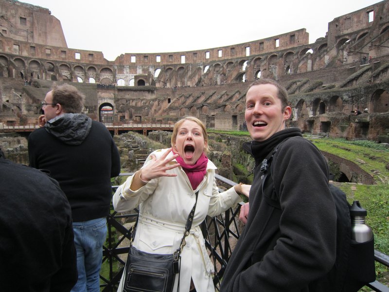 Jon and Jill embracing the fear of past gladiators 