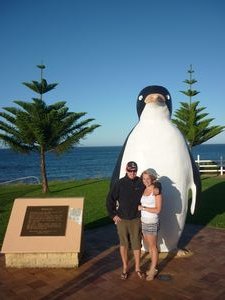 Adrian and his girlfriend Robyn before penguin in Penguin