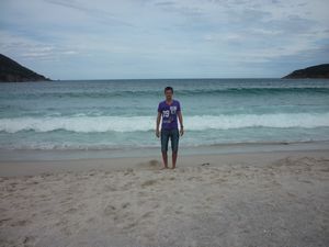 me and waves Wineglass Bay