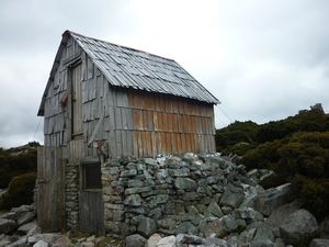wooden hut