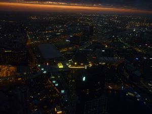 sunset Melbourne from Eureka Tower