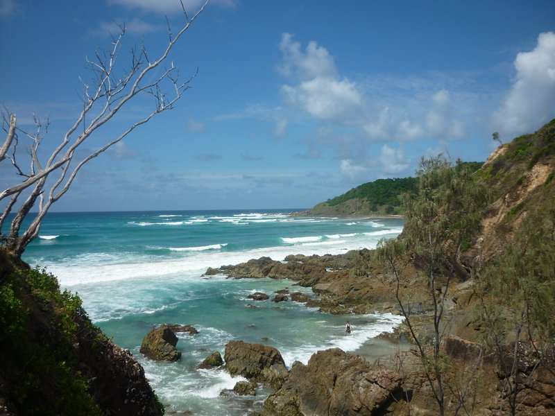view from the Pass over Watego's Beach
