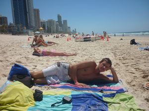me on the beach Surfers Paradise