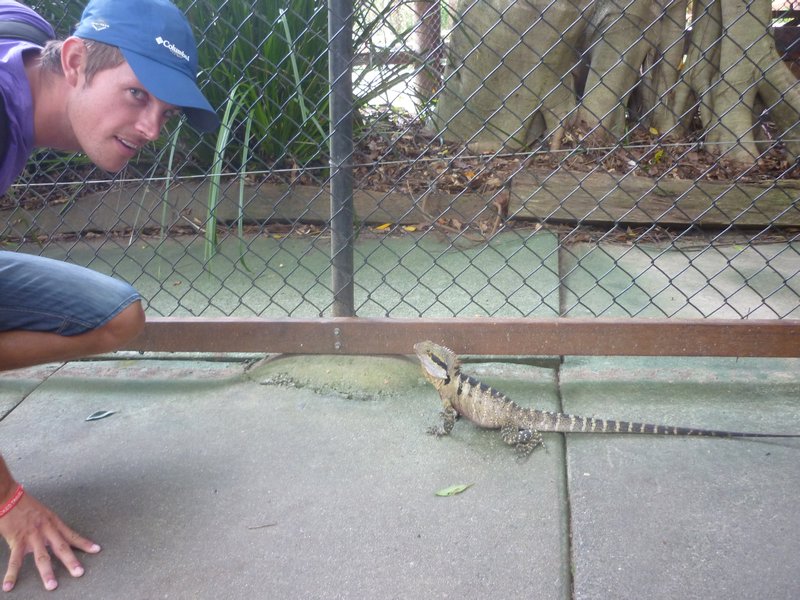 me and a lizard in Australia Zoo