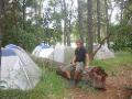 me and tents at Gagaju Bush Camp