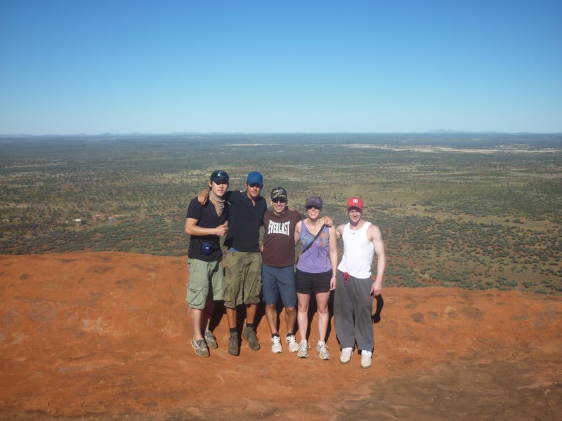 Juhyun, me, Steven (Aus), Janelle (Aus) and Scott on top of Uluru