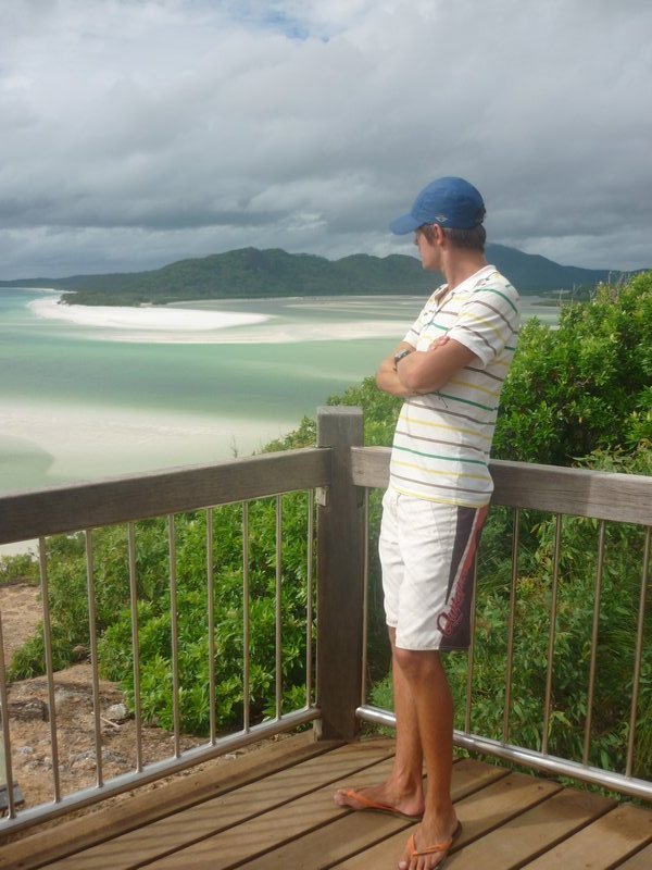 me at Whitehaven Beach Lookout