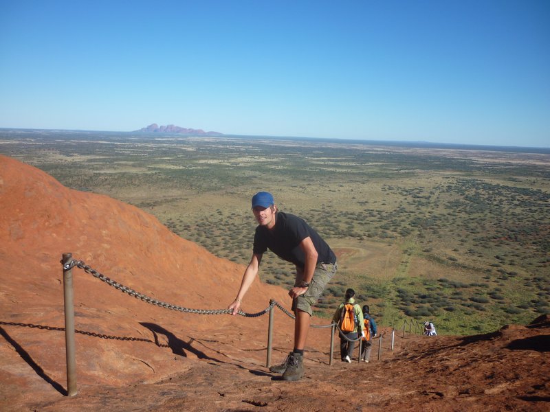me climbing Uluru