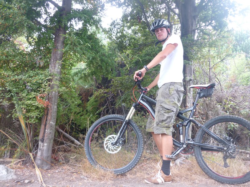 me with mountain bike in Queenstown