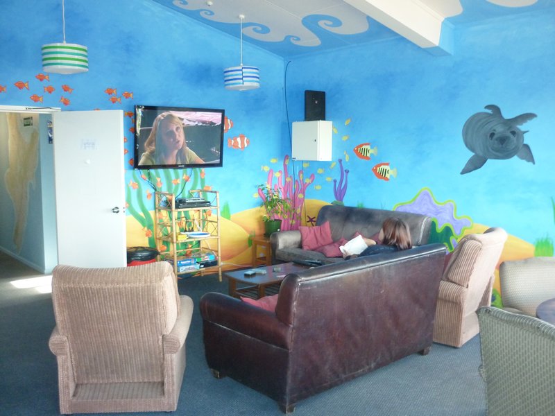 TV room Fish Tank Lodge Kaikoura