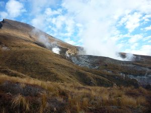 geothermal action at Tongariro Crossing
