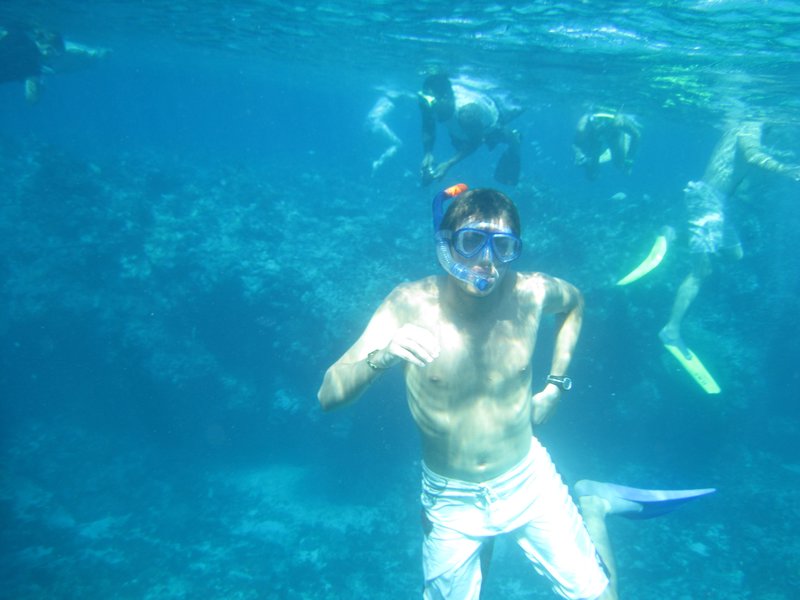 me snorkelling at Kuata