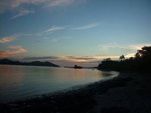 shoreline at sunset Nacula