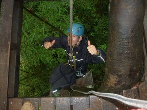me abseiling Flight of the Gibbon Chiang Mai