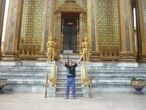 me in front of temple at Grand Palace Bangkok