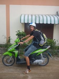 me on a motor bike Ko Samui