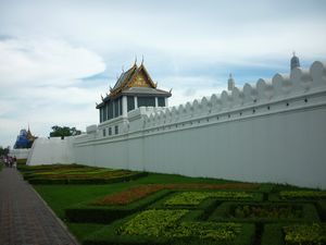 wall around the Grand Palace Bangkok