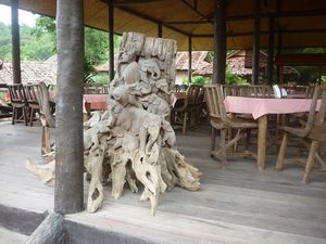 wood carving hill tribe village Chiang Mai