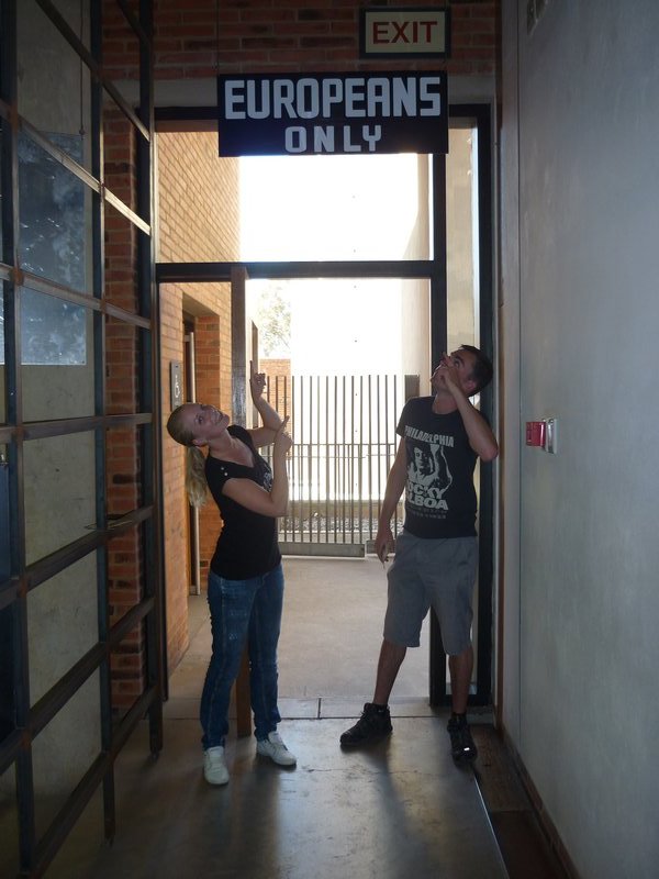 Ester (Ned) and Christof (Ger) in the Apartheid Museum Soweto Johannesburg