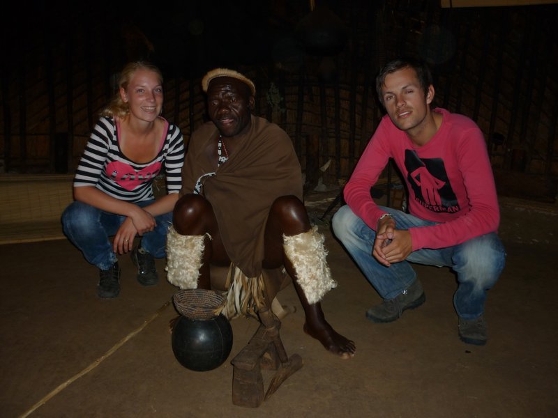 Ester, Zulu-chief and me in Valley of 1000 hills