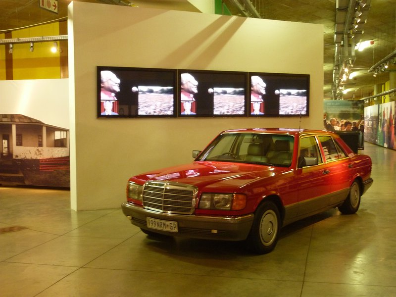 Nelson Mandela's car in the Apartheid Museum Soweto Johannesburg