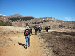 our group hiking in Lesotho