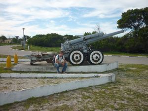 me and a canon Robben Island