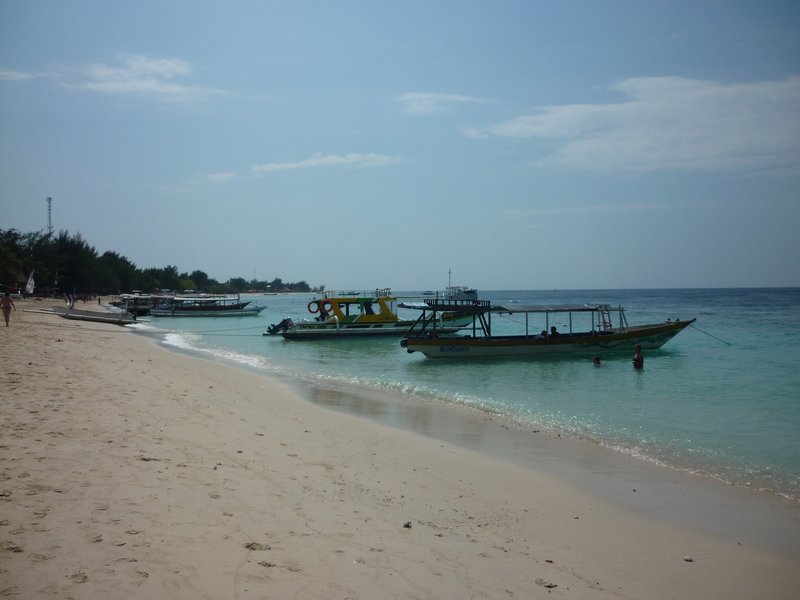 boats and beach Gili Trawangan
