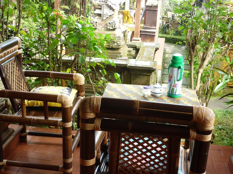 chairs and table on my terrace Arjana Ubud