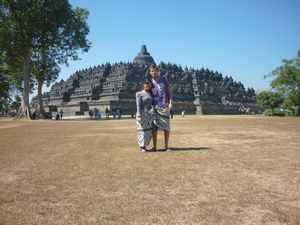 Liz (Indo) and me in front of Borobudur