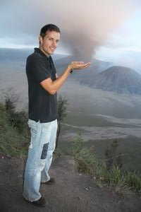 me and smoke coming out my hand at Bromo Ceromo Lawang