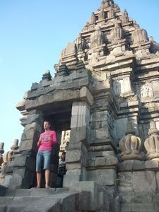me in a door of Prambanan temple