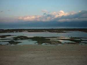 sand and coral sunset Gili Trawangan