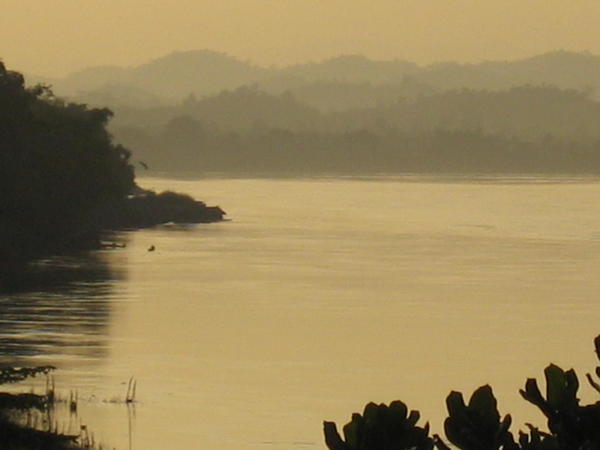 Mighty mekong at sunset