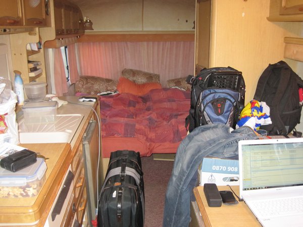 the inside of my caravan