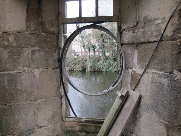 view from the medieval dining room over the moat