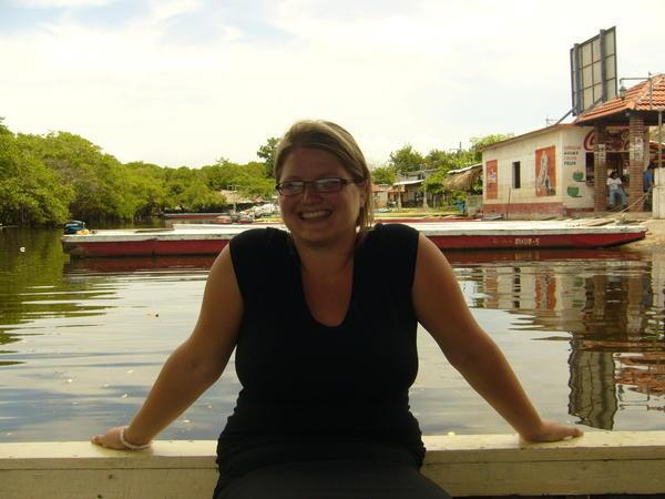 Me on the boat to the coast through the canals on the south coast