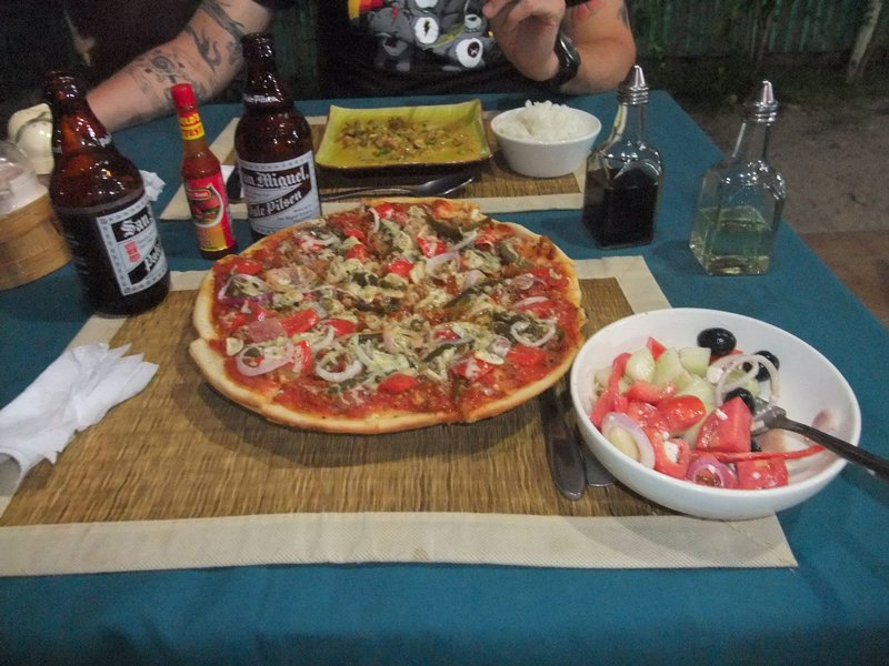 Best meal on Malapascua at Isla La Bonita...pizza & greek salad!
