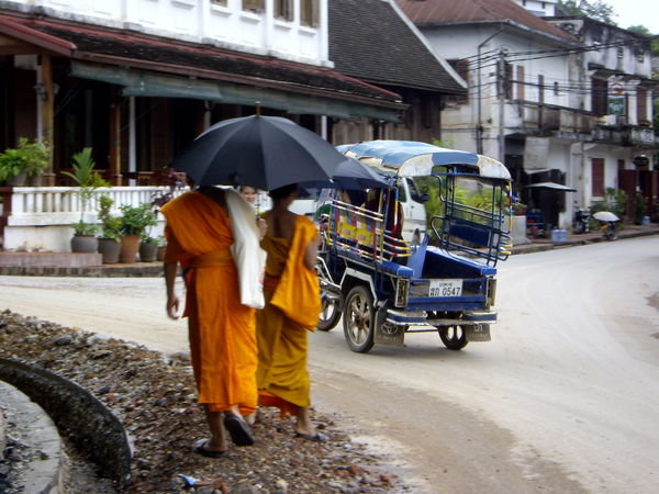 Monks and tuk tuk....S.E. Asia at its best
