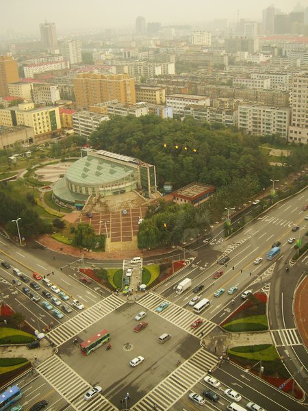 looking down on central Qinhuangdao