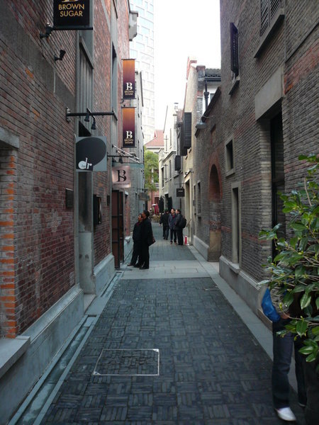 The narrow streets of Shanghai's old town