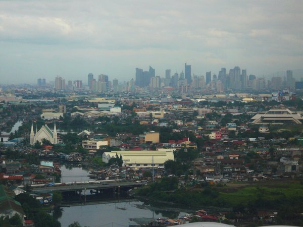 A view of Manila from the airplane