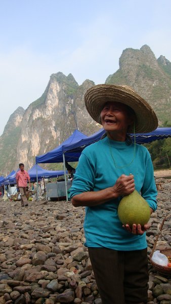 Local woman selling fruit