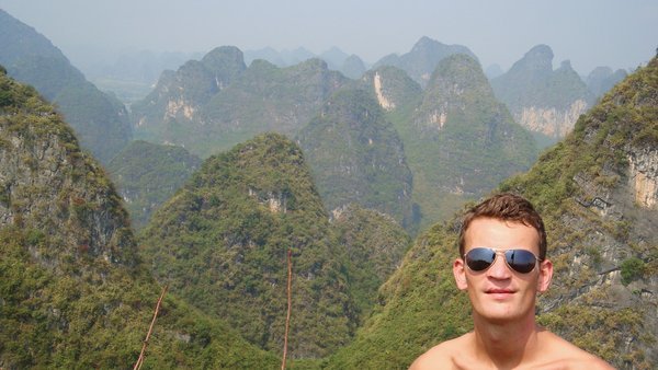 Shirtless in China, must be a first for me...