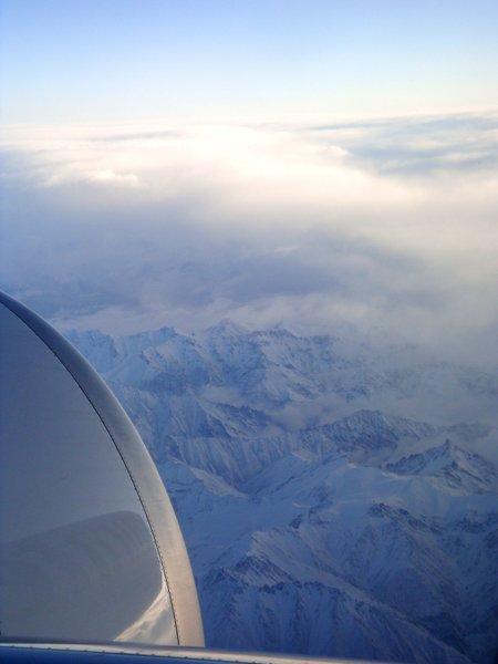Karakoram mountains from the plane